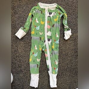 3-6 months Little Sleepies Farm long sleeved sleeper. PLAY CONDITION